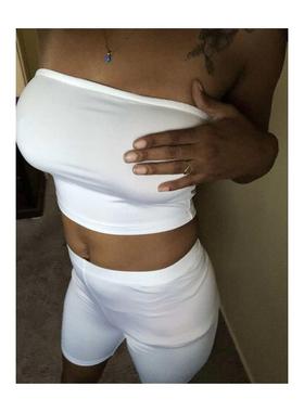 2026 women clothes超短款抹胸内衣性感一字领裹胸小背心打底防走