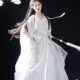 银月飞霜高档原创魏晋风刺绣侠客古装 帅气白色汉服仙女侠女汉服