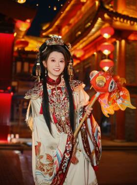 锦鲤少女重工刺绣云肩长衫织金马面中国风汉服套装明制汉服簪花汉