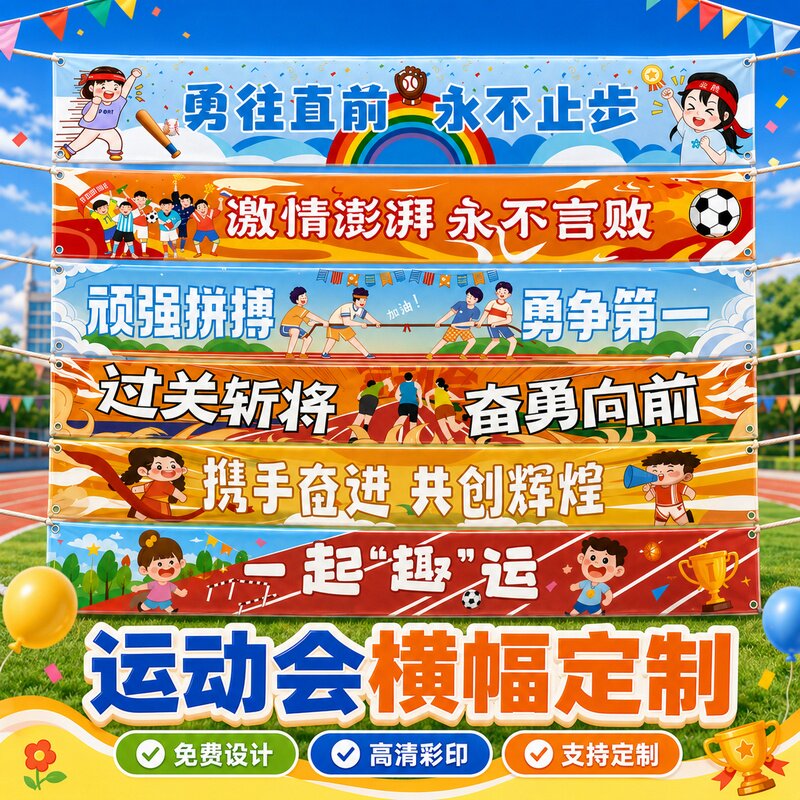 运动会横幅定制~免费设计图片
