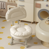 万向轮小凳子滑轮矮凳家用小板凳靠背椅带轮换鞋 凳可移动旋转椅子