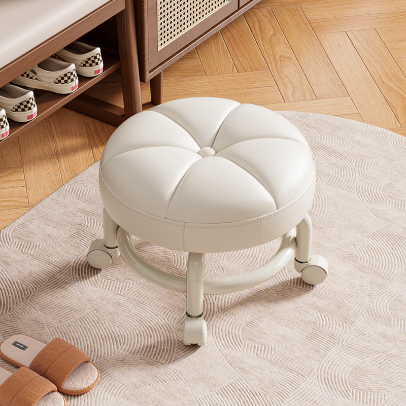 换鞋凳门口家用板凳滑轮移动凳子客厅万向轮小凳子儿童矮凳小椅子