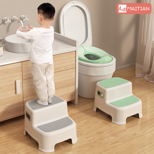儿童垫脚凳双层防滑宝宝洗手台阶凳小孩子洗漱台踩凳加厚马桶脚凳