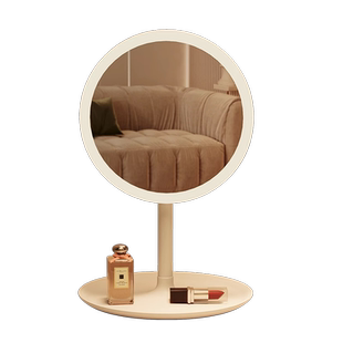 led化妆镜带灯台式桌面补光小镜子ins风学生宿舍便携小型梳妆镜子