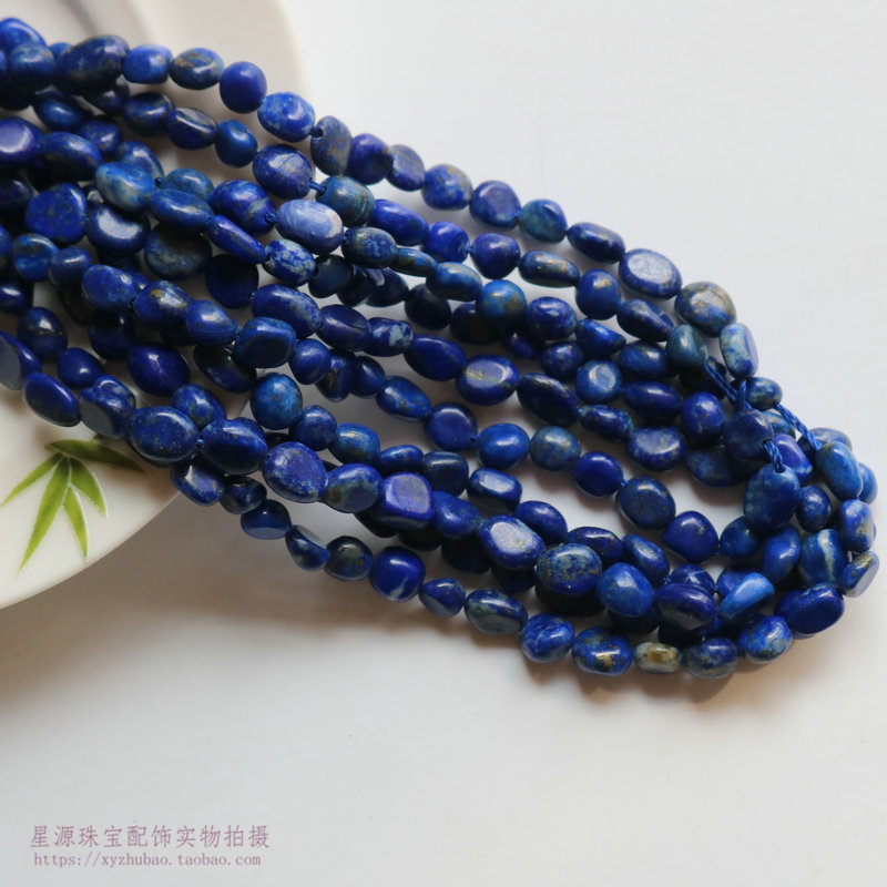 diy青金石随形手作风耳饰散珠