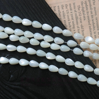 diy天然猫眼耳环水滴珠