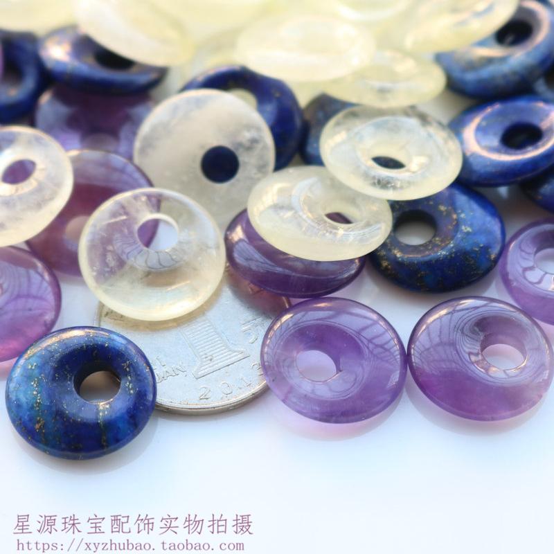 天然粉晶绿蓝点吊坠配件印度玛瑙