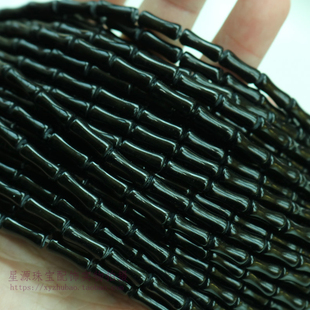 黑石竹节管珠 黑玛瑙骨节小管子古风发簪头饰材料diy手链项链配件