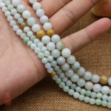 Натуральная изумрудная реплика, бусины, аксессуары из Мьянмы, ручка, браслет, ожерелье, украшение-шарик, DIY