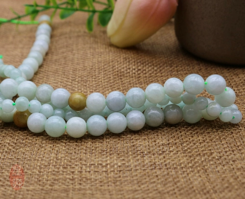 Натуральная изумрудная реплика, бусины, аксессуары из Мьянмы, ручка, браслет, ожерелье, украшение-шарик, DIY