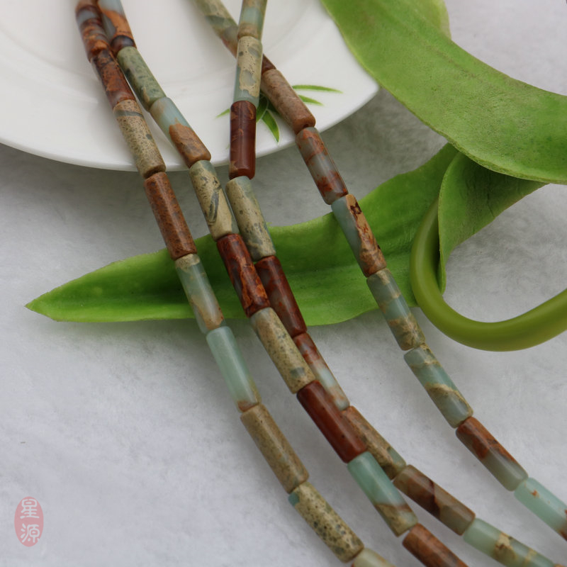 4*13mm天然寿山石长管珠寿山玉圆管珠半成品 DIY古风佛珠饰品配件