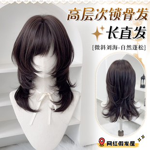 【020】短发假发女日系Lolita高层次鲻鱼头锁骨发自然仿真全头套