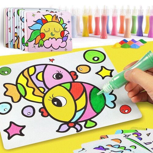 Children's art sand painting color sand DIY handmade color s