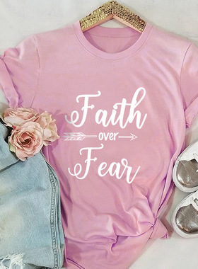 纯棉T恤女Women tshirts cute printing ladies t-shirt tee tops