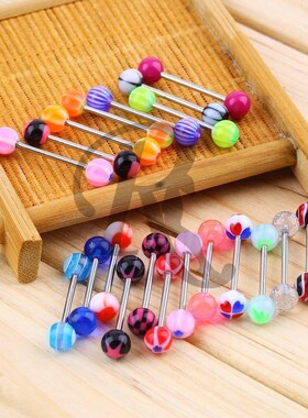 20pcs/lot jewelry piercing tongue ring studs barbell bar rin