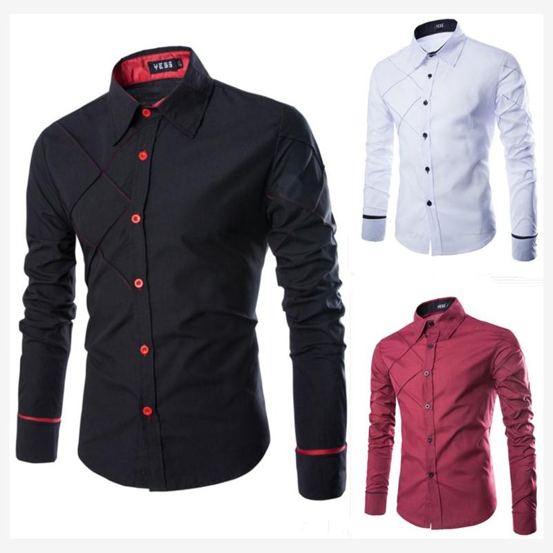 外贸速卖通ebay秋冬装格子走线衬衣 男士韩版长袖衬衫 men shirt