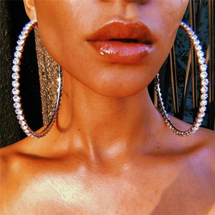 женс серьги 女欧美超大耳环耳圈 women hoop earrings