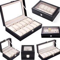 Watch Jewelry Display Storage Holder Case Grids Box Organize