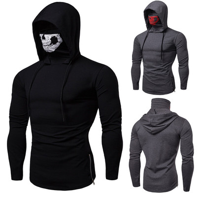 男士忍者服连帽长袖T恤 Men's Hooded Long Sleeve T-Shirt