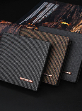 Male Genuine leather Wallets money clip钱包 Men Short Wallet
