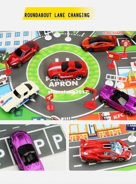 New Kids Toys City PARKING LOT Roadmap Map DIY Car Model Toy