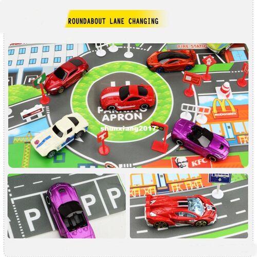New Kids Toys City PARKING LOT Roadmap Map DIY Car Model Toy