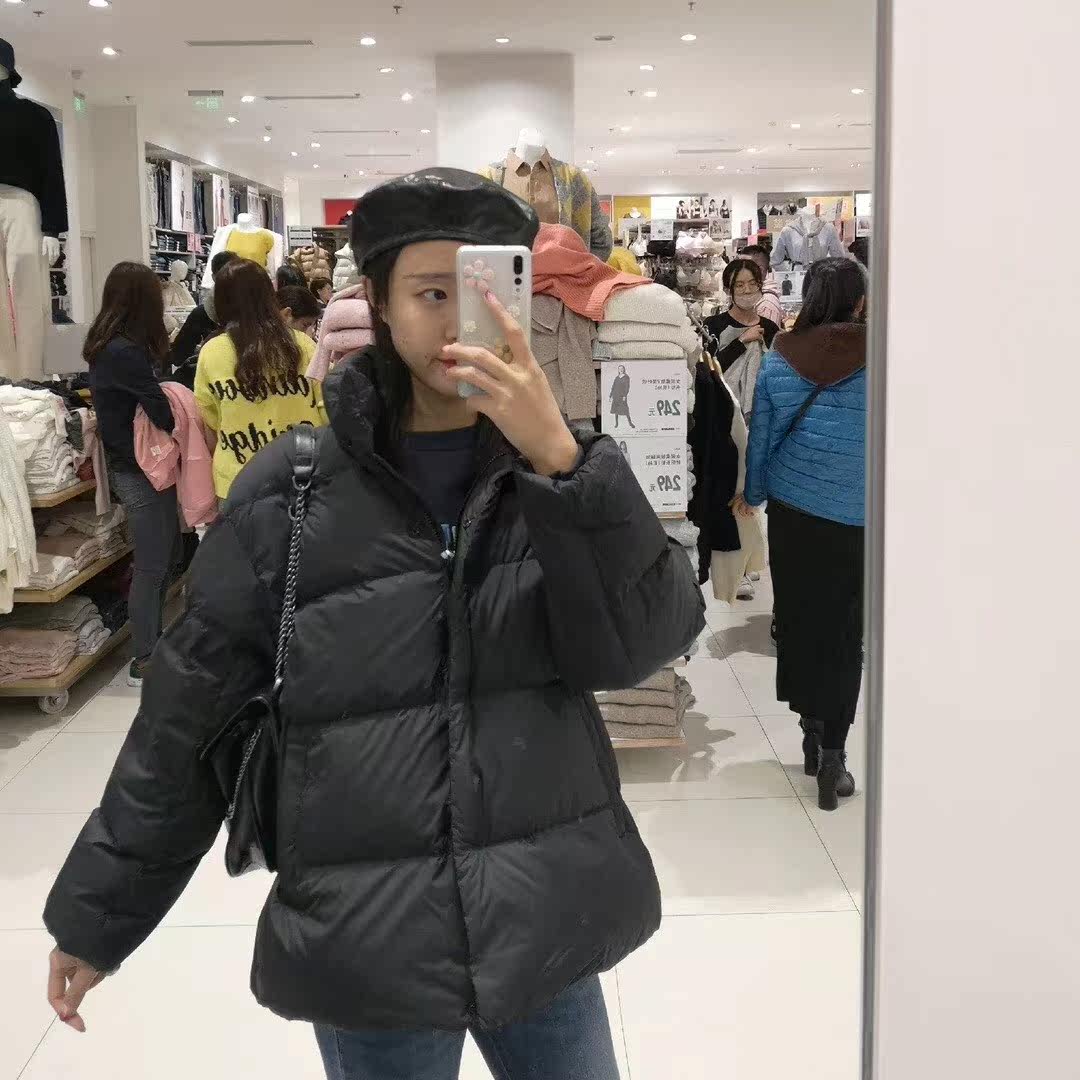 2025冬季新款时尚百搭高级轻型羽绒服女宽松大码茧形茄克421618