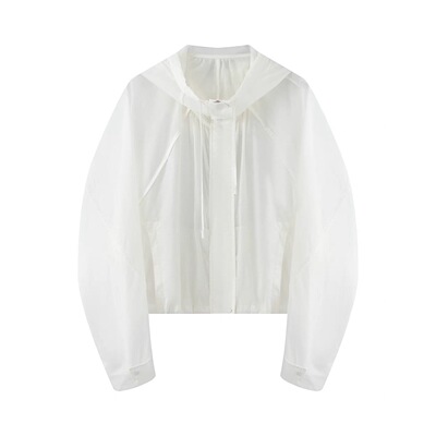 艾诺丝2026春夏季新款百搭连帽拉链短款外套女轻薄防晒衣BR102116