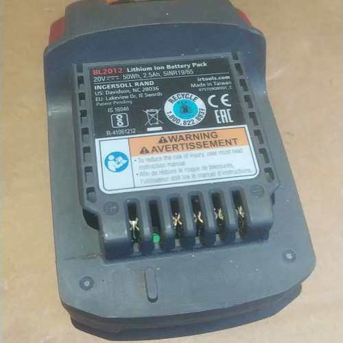 英格索兰BL2012锂电池，20V，2.5Ah，轻微议价