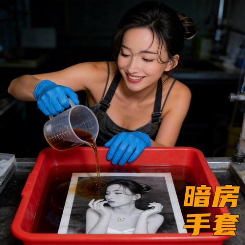 胶卷冲洗 暗房用手套  丁腈橡胶 防酸碱 配药手套 替代胶卷水刮