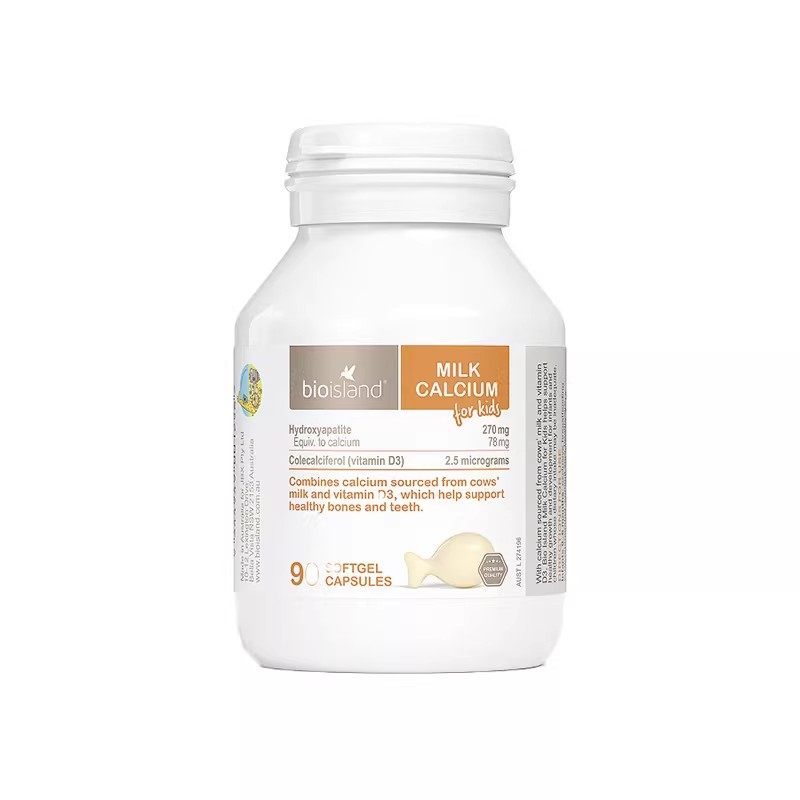 澳洲进口BioIsland佰澳朗德婴幼液体钙儿童乳钙宝宝成长90粒