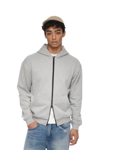 boxy版 AANN cleanfit 宽松双开拉链连帽卫衣简约大帽深 型20 短款