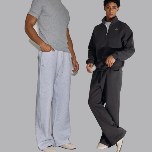 AaNn Vintage美式松软毛圈微喇纯棉卫裤