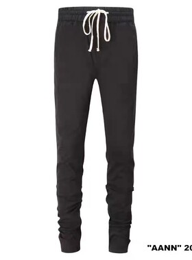 AaNn黑魂裤脚侧拉链抽绳布裤长裤FOG#FEAR OF GOD