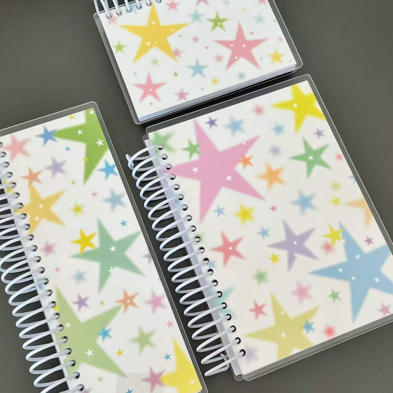 肆林原创/星星元素小清新线圈离型本/笔记本 贴纸收纳手帐本