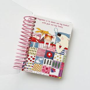 肆林自制/COCO酱可爱A6离型本线圈亚克力贴纸收纳日系笔记 手帐本