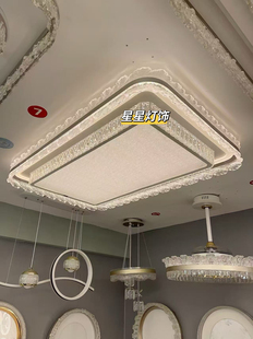 新款 卧室灯LED语音 百财水晶客厅灯现代简约大气轻奢八方来财意式