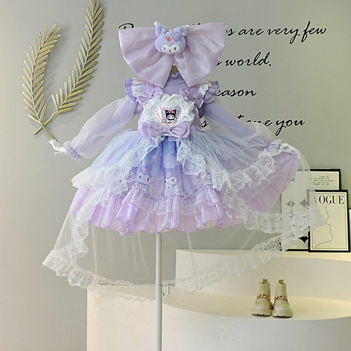 女童连衣裙2025秋冬库洛米公主裙女宝宝超仙洋气蓬蓬裙生日礼服裙