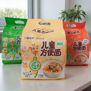 亿童辉煌儿童方便面325克煮着吃炒着吃非油炸配料干净方便食品