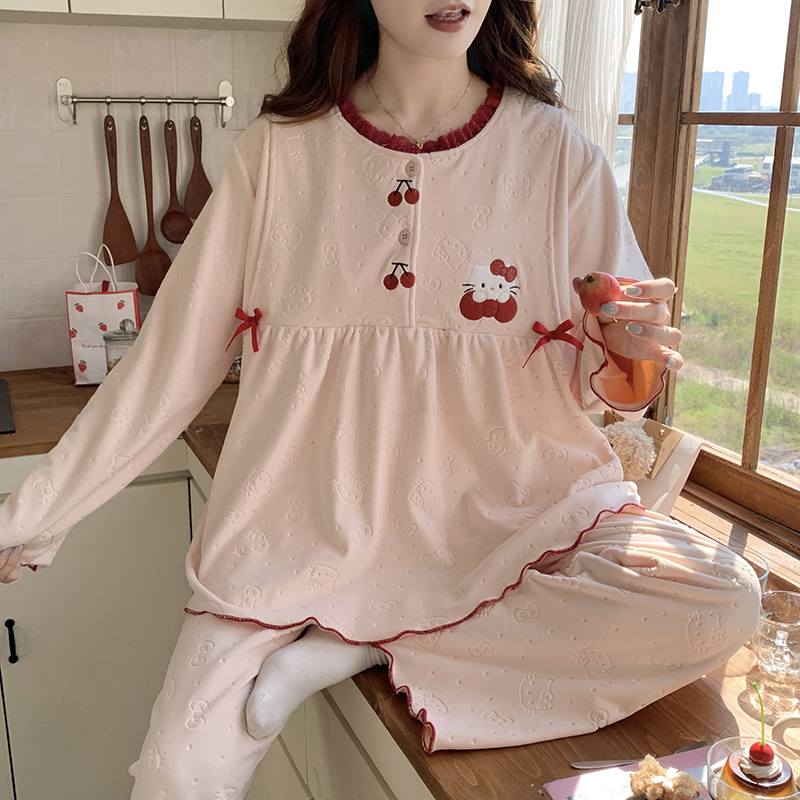 珊瑚绒月子服冬季加绒加厚海岛绒