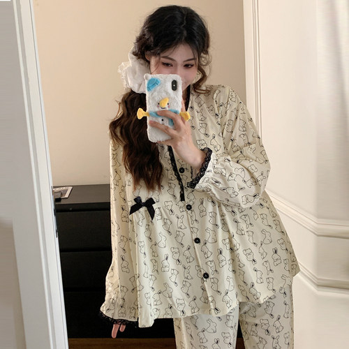 月子服带胸垫春夏薄款a类纯棉全棉吸汗5月份产后孕妇睡衣产妇哺乳