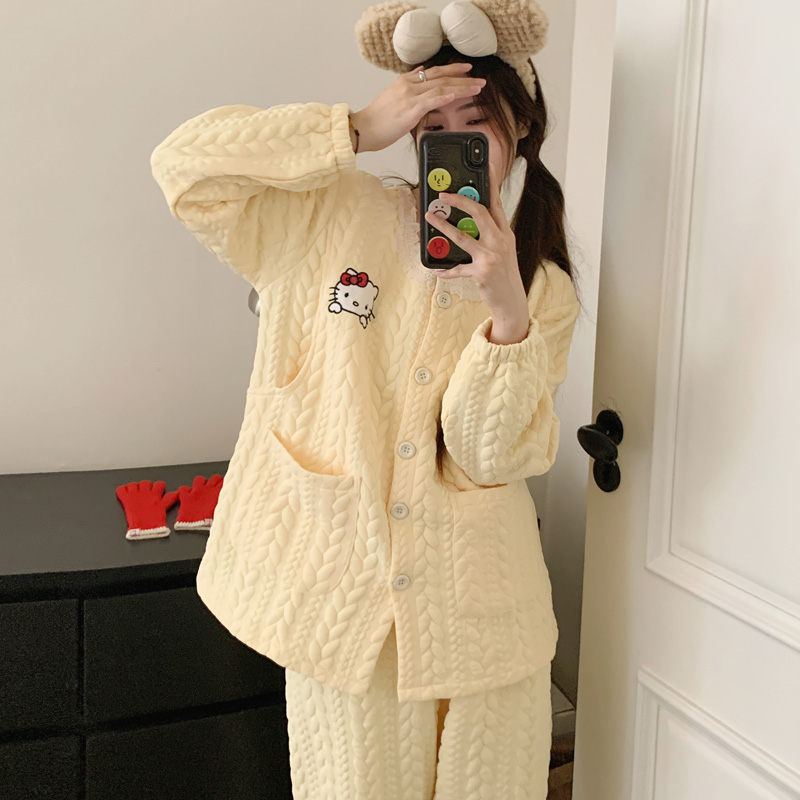 孕妇月子服冬厚款纯棉产后哺乳