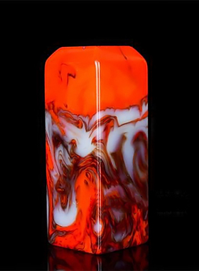 天然新疆和田玉鸡血玉印章