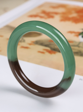 天然和田玉女款圆条手镯复古宫廷风女士福镯细条手镯叮当镯