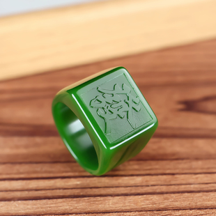 玉扳指戒指和田玉碧玉扳指恭喜发财大拇指指环宫廷风玉石扳指