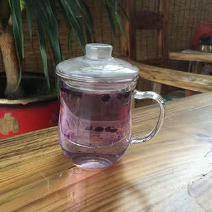 黑枸杞专用玻璃杯\花茶\绿茶\白茶玻璃专用个人杯\带过滤玻璃壶