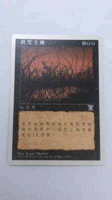 万智牌 诅咒土地 第五版 银 黑 简中 实拍 桌游卡牌 上海文波 MTG