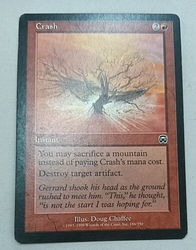 万智牌 冲撞 粉碎 crash 玛凯迪亚 红色 普牌  实拍 上海文波 MTG