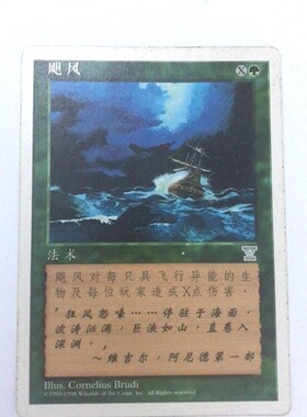 万智牌 飓风 第五版 银牌 绿色 简中 实拍 桌游卡牌 上海文波 MTG