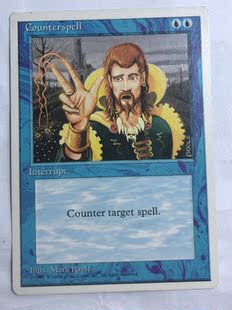 万智牌 反击咒语 第四版 蓝 蓝色 英文 实拍上海文波MTG
